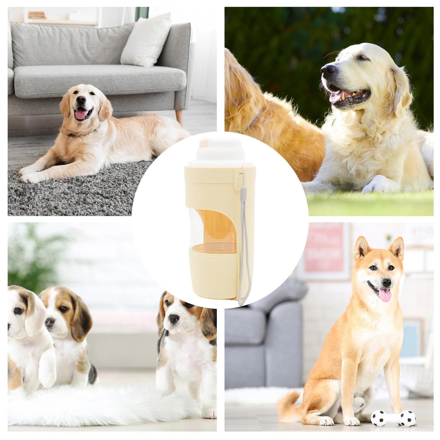 2 In 1 Travel Dog Water Bottle Pet Water Dispenser Feeder Drinking Feeder Dog Outing Water Feeder Pets Outdoor Portable Cup Pet Products